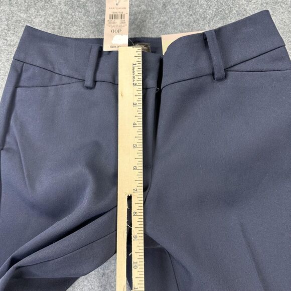 Ann Taylor Petite Pants Womens 00P Navy Curvy Slim Leg Dress Work Trousers - Picture 9 of 16